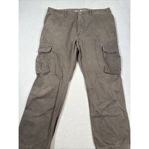 Old Navy Broken In Cargo Pants Mens 38x30 KHAKI GREEN Cotton Casual Workwear